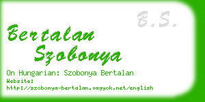 bertalan szobonya business card